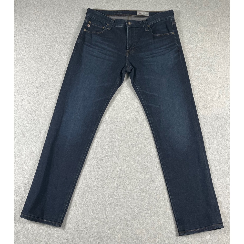 AG Adriano Goldschmied Tellis Slim Dark Wash 32x32 Hemmed to 29" Denim 360